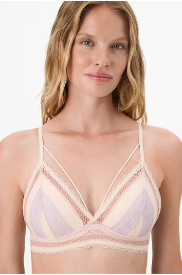 PENTI Luna Push Up Lace Striped Bra