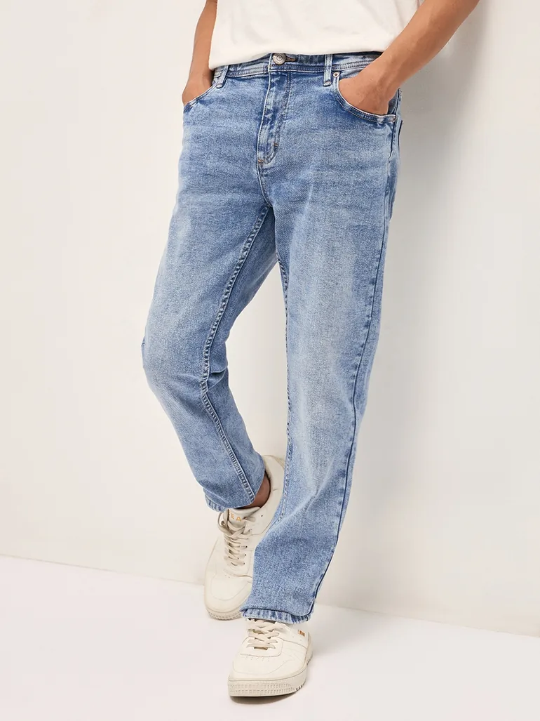 Men Cotton Mid Rise Slim Fit Jeans - 5