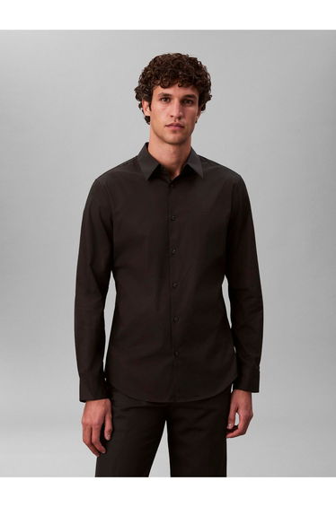 Stretch Slim Shirt Black