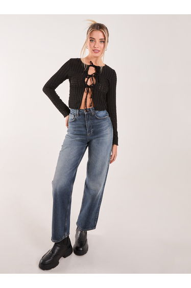 Tie Crinkle Cardigan