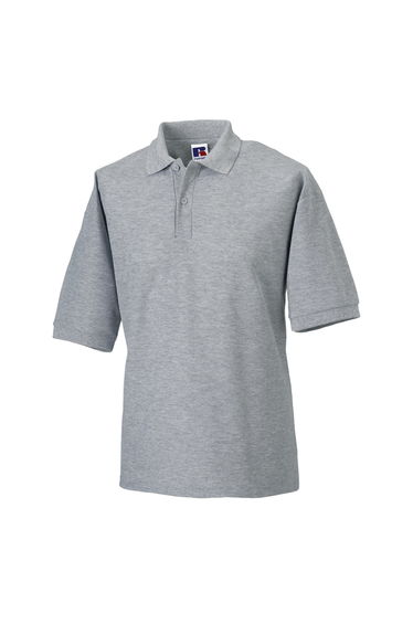 Russell Mens Classic Short Sleeve Polycotton Polo Shirt - Light Oxford