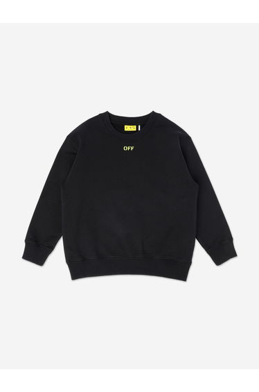 Off-White Boys Off Diag Crewneck Sweatshirt in Black