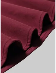 Long Sleeves Loose Solid Color Round-Neck Hoodies&Sweatshirt Tops - 11