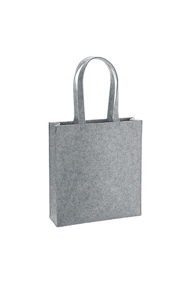 Bagbase Felt Tote Bag - Grey Melange