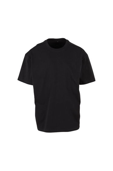 Build Your Brand Unisex Adult Cotton Loose T-Shirt - Black