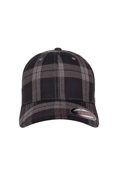 Flexfit By Yupoong Tartan Plaid Cap - Black/Grey