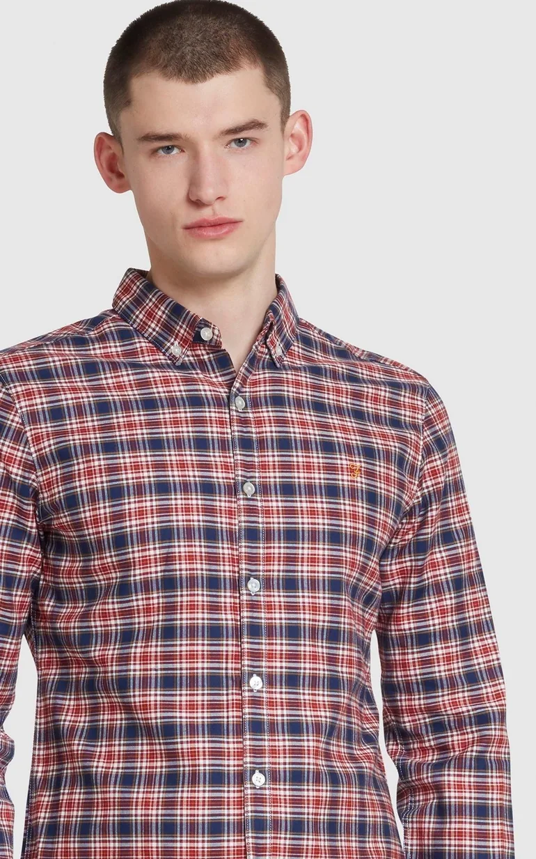 Fraser Check Long Sleeve Shirt Red - 3