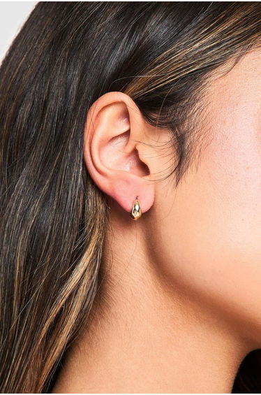 Diamante Earrings 9 Pack - gold