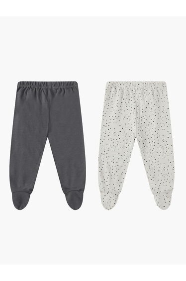 Pack of 2 - Baby Footed Soft Cotton Leggings