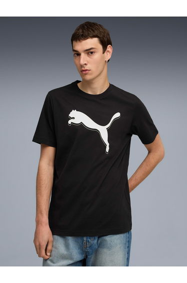 Graphic Cat Logo Print T-Shirt