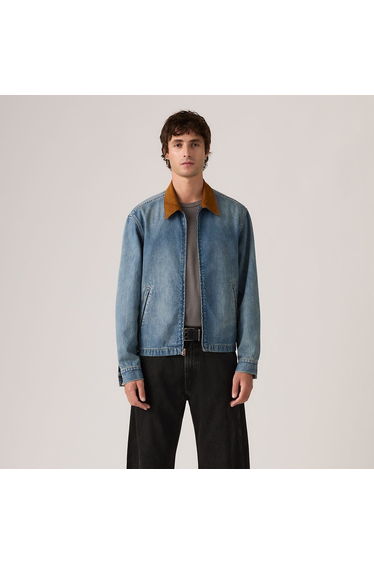 Castro Zip-Up Jacket with Contrasting Collar