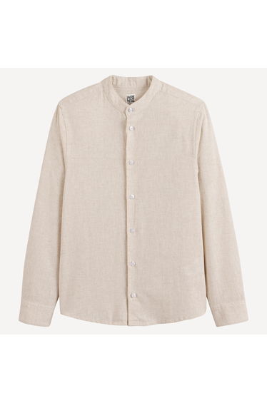 Shirt, Mandarin Collar, Cotton/linen