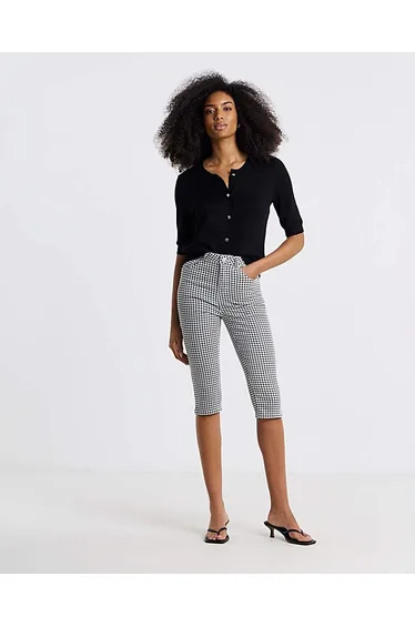 Gingham Capri Jeans