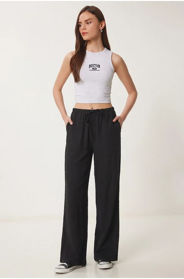 ISTANBUL Women's Wide-Leg Woven Trousers