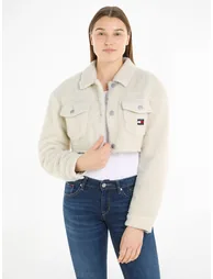 Tommy Jeans Beige Cropped Jacket