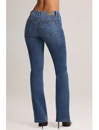 High-Rise Bootcut Jeans in Mid Wash - 1