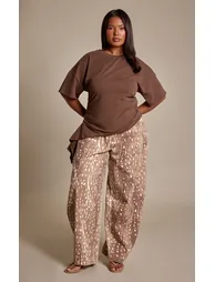 Plus Bambi Printed Barrel Leg Jean - 1