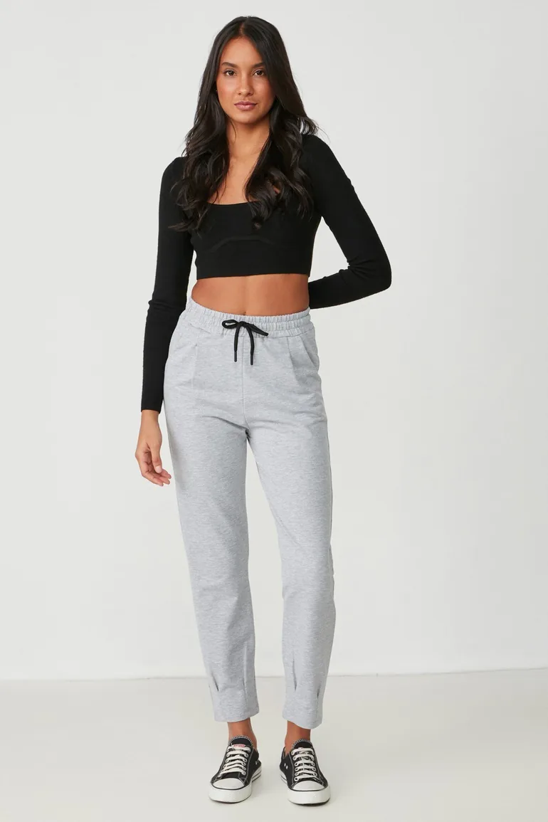Waist and Leg Pleated Sweatpants