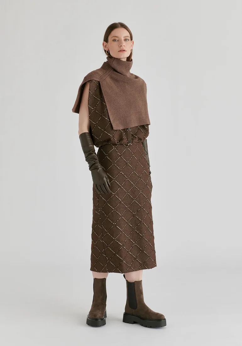 Rib-Knit Neck Warmer - 2