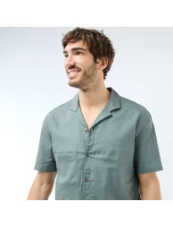Linen Blend Shirt GREEN - 2