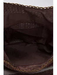 Brown Straw Hand Knitted Shoulder Bag - 5