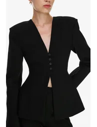 V-NECK Button Detailed Jacket - 1