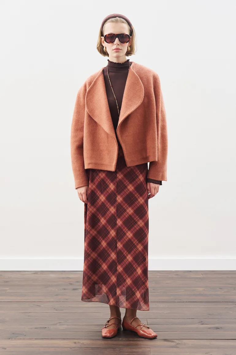 PATTERNED TULLE FLARED SKIRT