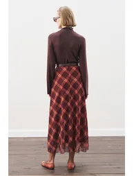 PATTERNED TULLE FLARED SKIRT - 6