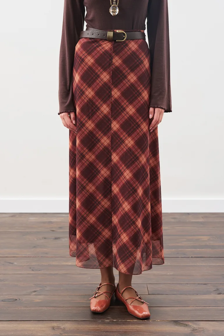 PATTERNED TULLE FLARED SKIRT - 2