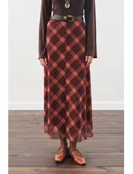 PATTERNED TULLE FLARED SKIRT - 2