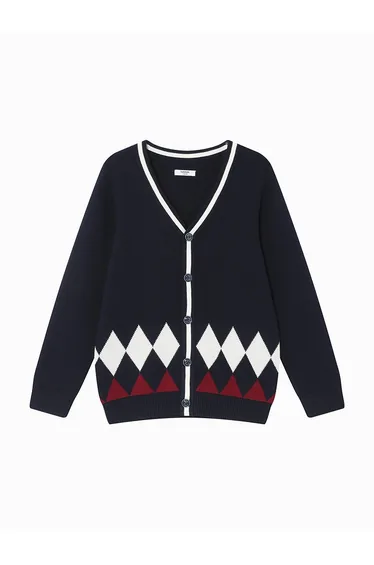 Unisex Colored Knitted Cardigan