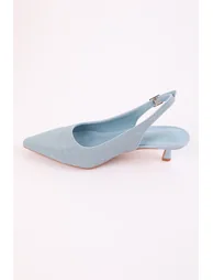 Pointed Toe Slingback Low Heels - 1