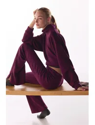 PENTI Silky Touch Flared Pants With Leg Detail - 5