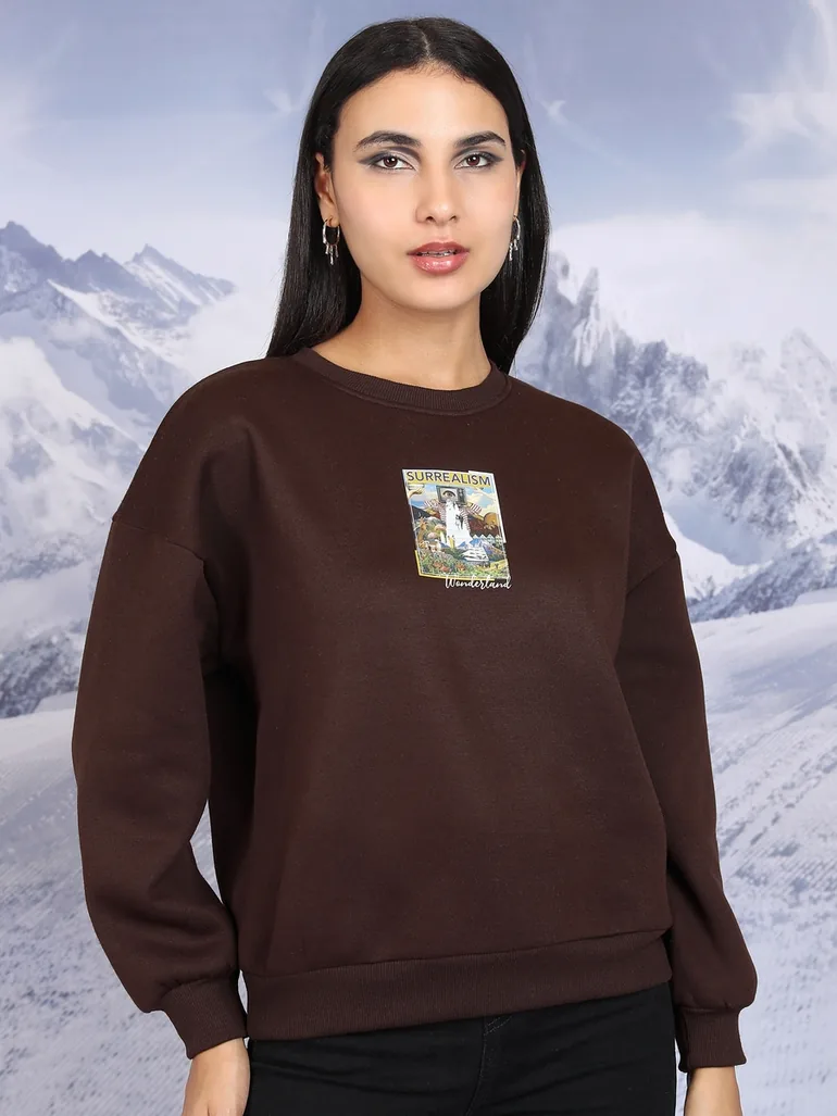 Graphic Print Oversized Sweatshirt - 3