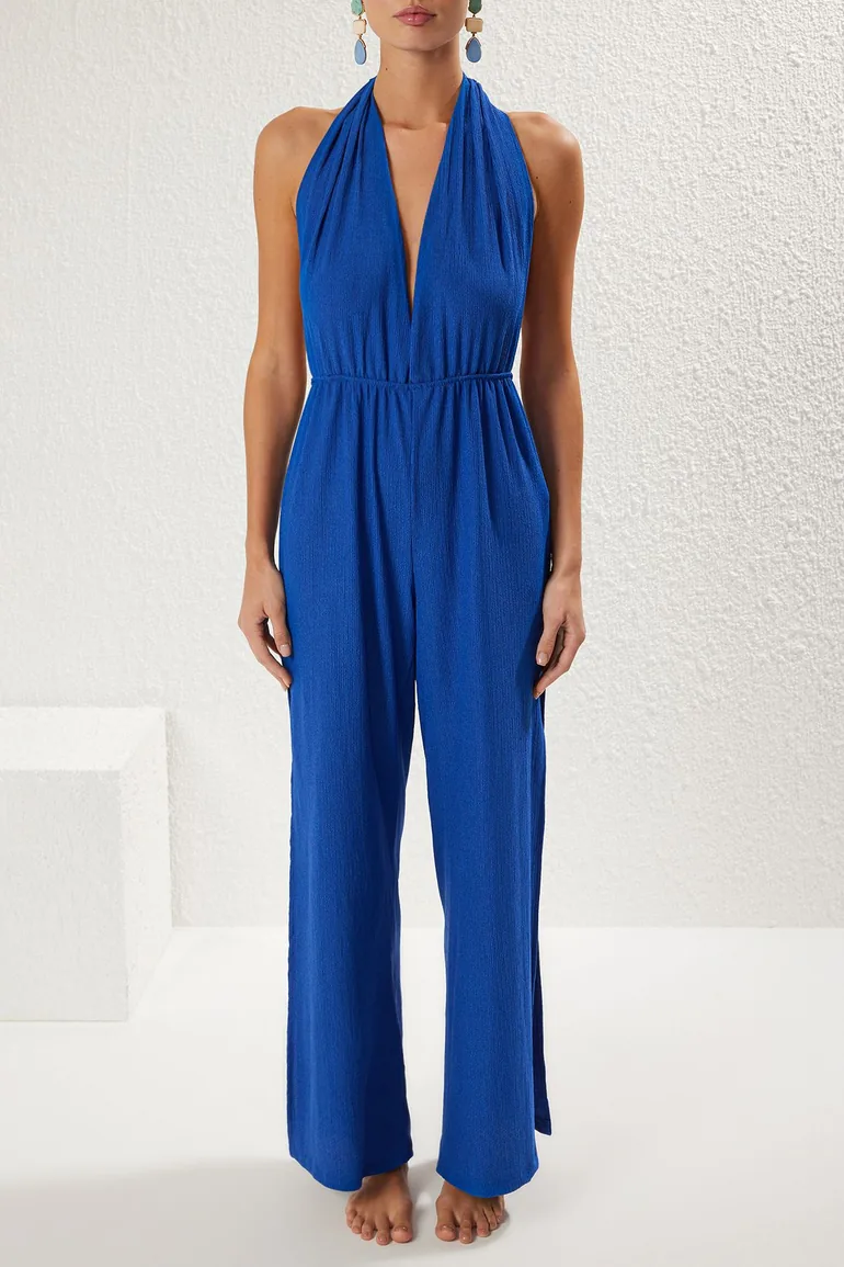 Saxon Belted Woven Beach Jumpsuit - 2