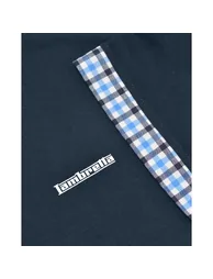 Lambretta Mens Gingham Big & Tall Polo Shirt - Navy - 2