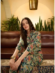Floral Print Pure Cotton Top with Palazzo Co-Ords - 3