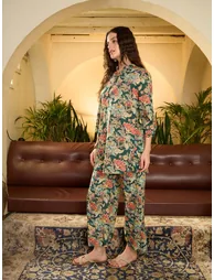 Floral Print Pure Cotton Top with Palazzo Co-Ords - 2