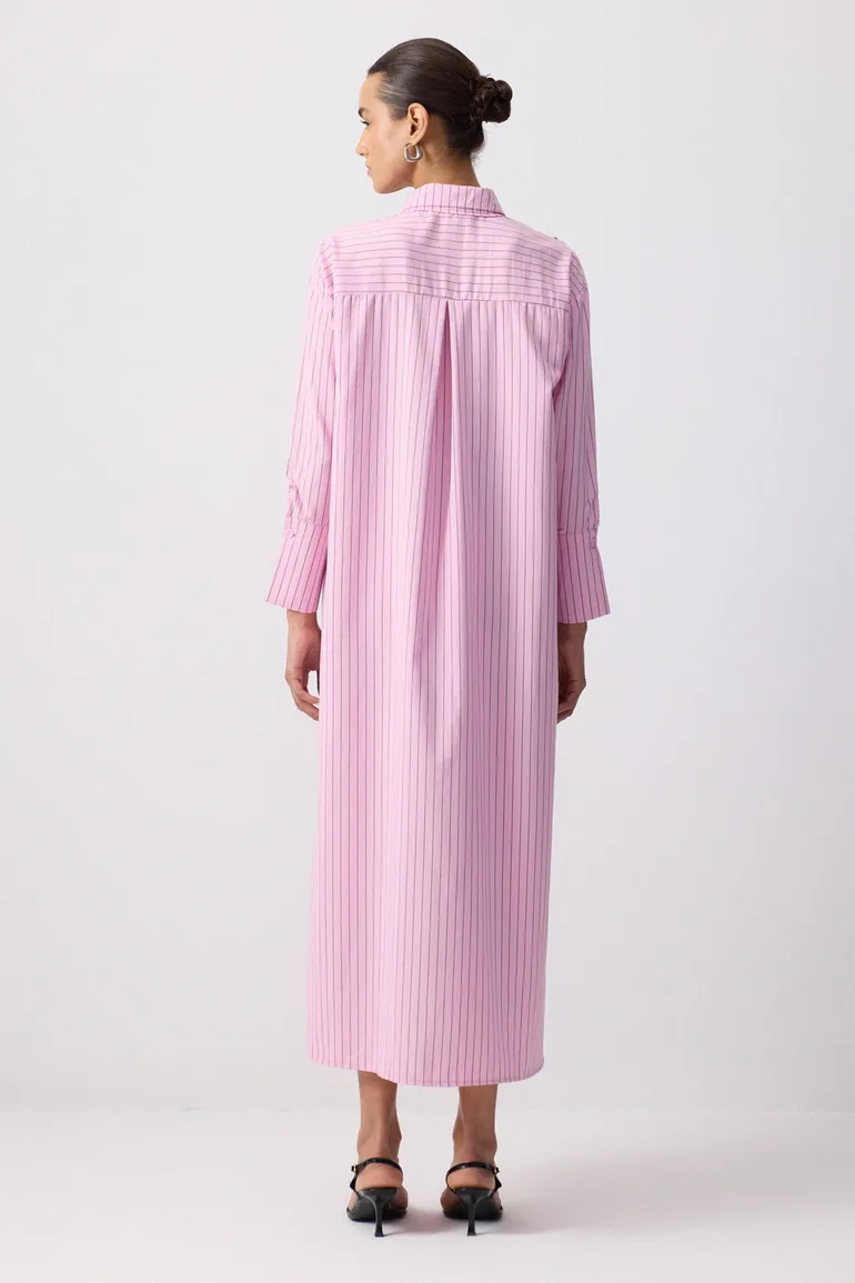 EMBROIDERY DETAILED SHIRT DRESS - 2