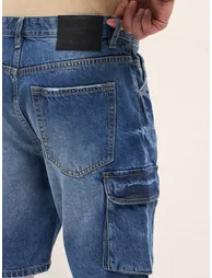 Men Cotton Baggy Fit Denim Shorts - 2