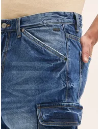 Men Cotton Baggy Fit Denim Shorts - 1