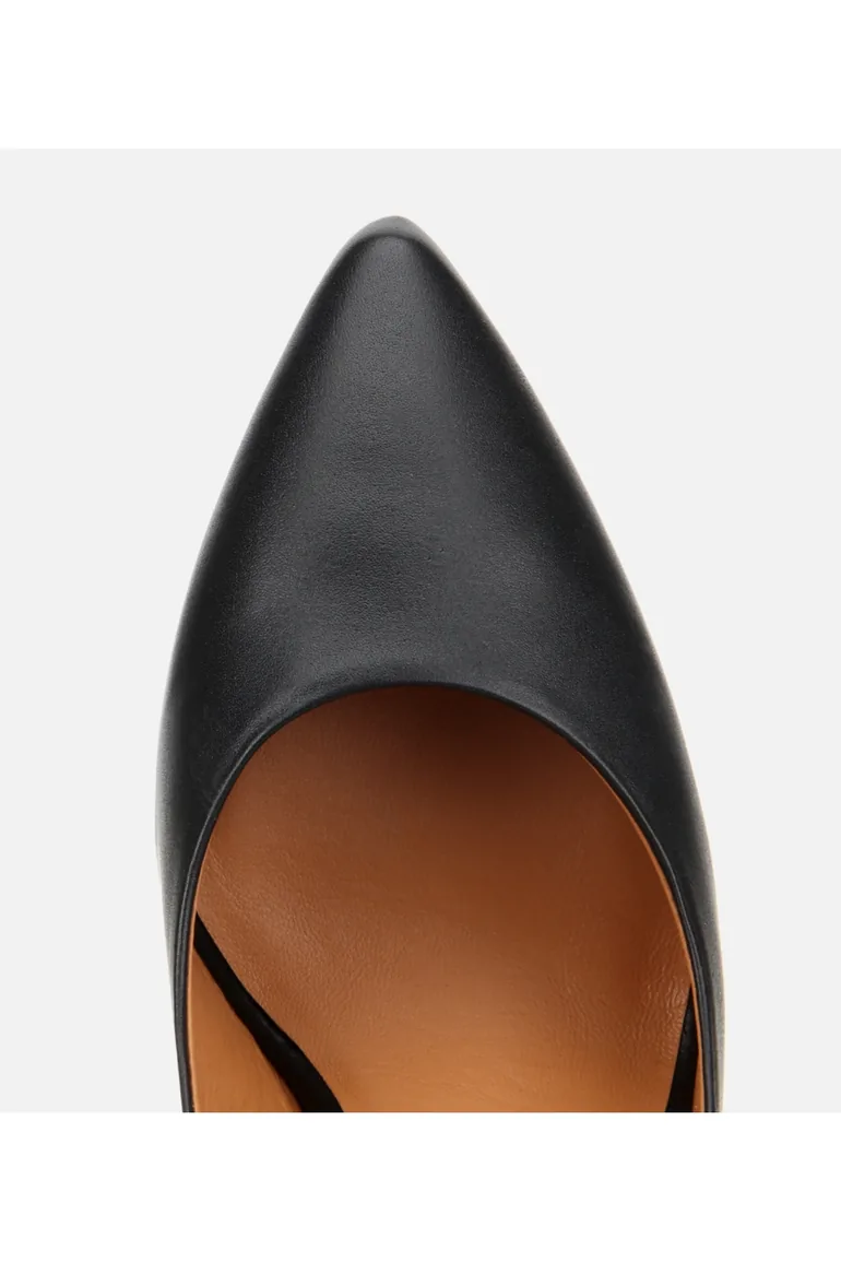 Women's Leather Black High Heel Stiletto - 4