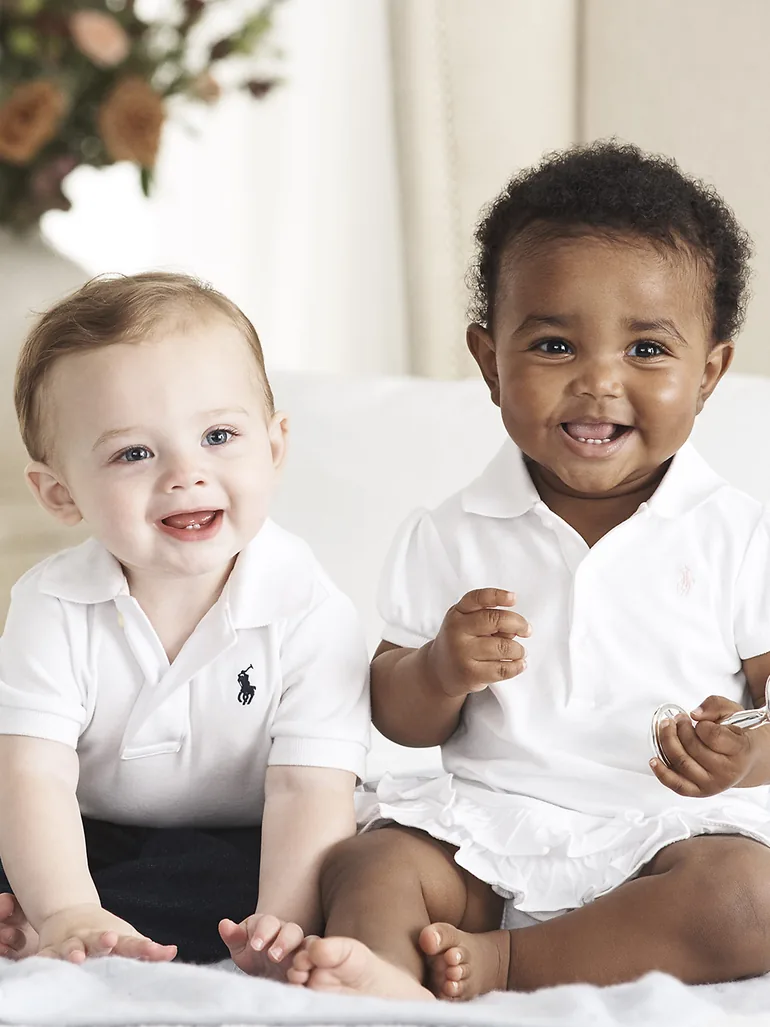Baby Boys Logo Polo Shirt in White - 3