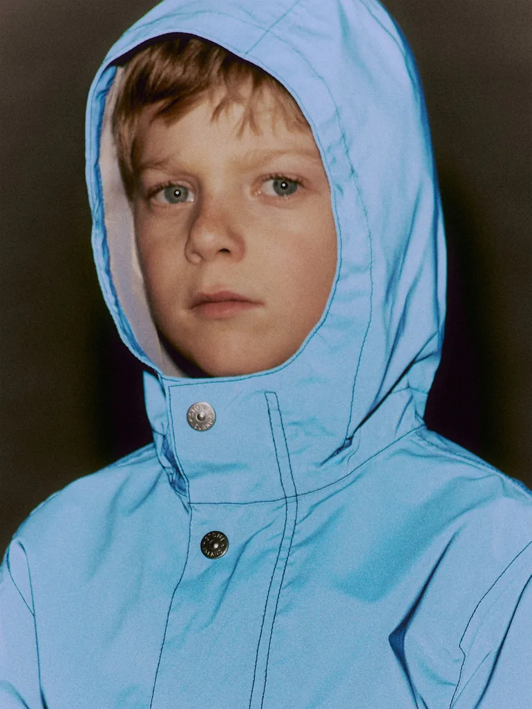 Stone Island Boys Light Compact Touch Jacket in Blue - 2