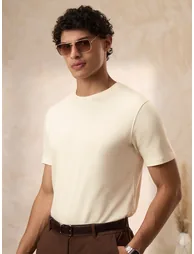 Men Off-White Supima Cotton T-Shirt - 1
