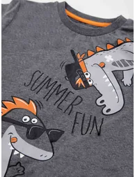Summer Fun Boy's T-shirt Capri Shorts Set - 2