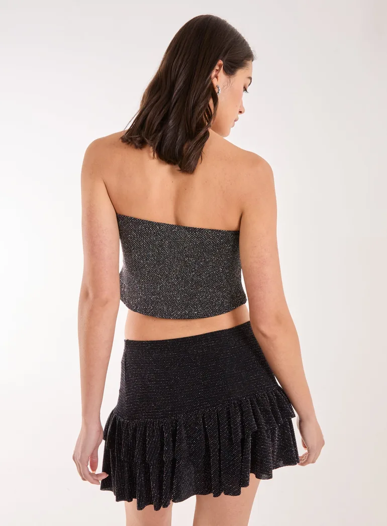 Glitter Key Hole Crop Top - 3