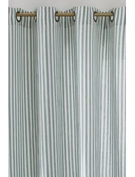Cottage Cotton/Linen Curtain with Eyelets - 1