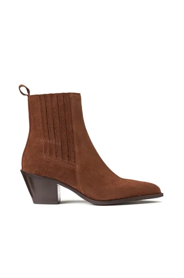 Suede Western Ankle Boots