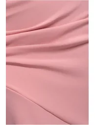 One Shoulder Cape Scuba & Chiffon Maxi Dress - Blush Pink by Goddiva - 4
